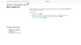 
                            4. Www1.winbet22.com Error Analysis (By Tools) - Website Success Tools