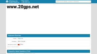 
                            11. www.20gps.net - IP Address and Website Location | IPAddress