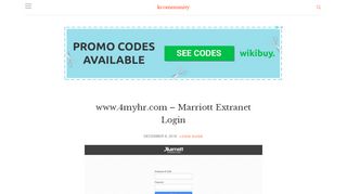 
                            4. www.4myhr.com - Marriott Extranet Login - - KCommunity