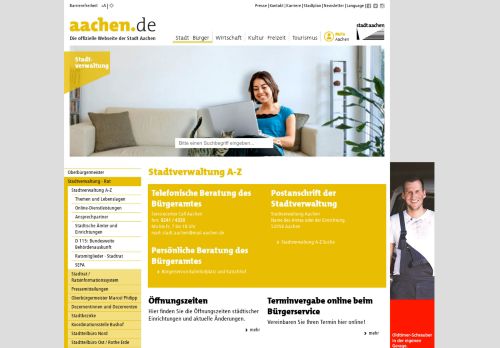 
                            7. www.aachen.de - Stadtverwaltung A-Z