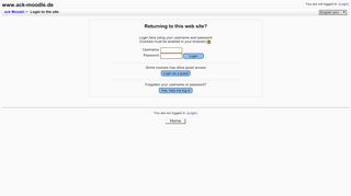 
                            2. www.ack-moodle.de: Login to the site