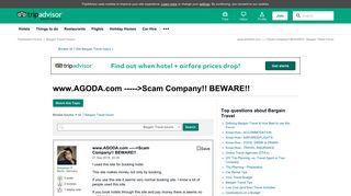 
                            4. www.AGODA.com ----->Scam Company!! BEWARE!! - TripAdvisor