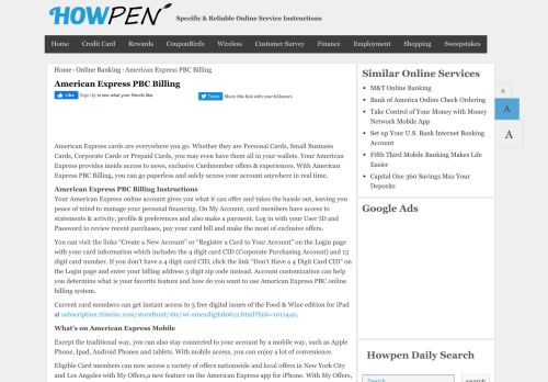 
                            10. www.americanexpress.com/pbc – American Express PBC Billing