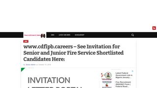 
                            1. www.cdfipb.careers - See Invitation for Senior and Junior Fire Service ...