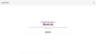 
                            13. www.Ekvsh.de - eKVSH: Anmeldung am geschützten Internetbereich