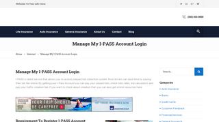 
                            10. www.getipass.com - Manage My I-PASS Account Login - Your Life Cover