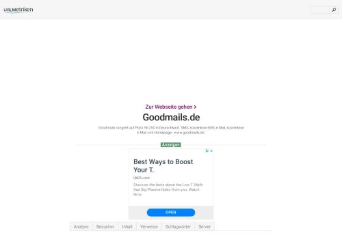 
                            2. www.Goodmails.de - SMS, kostenlose SMS, e Mail - Urlm.de