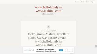 
                            3. www.hellofamily.in www.mahitel.com – Administrator