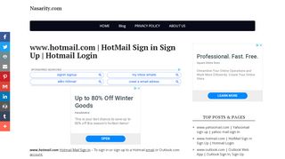 
                            4. www.hotmail.com | HotMail Sign in Sign Up | Hotmail Login - : Nasarity ...