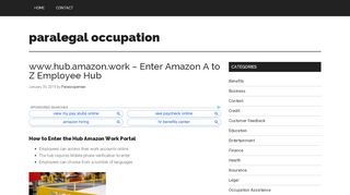 
                            11. www.hub.amazon.work - Enter Amazon A to Z Employee Hub ...