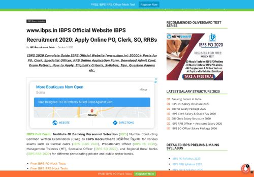 
                            4. www.ibps.in IBPS Recruitment 2019: Apply Online PO, Clerk, SO, RRBs