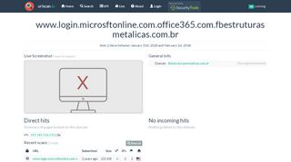 
                            5. www.login.microsftonline.com.office365.com ... - urlscan.io