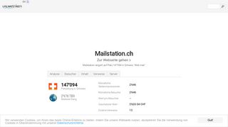 
                            3. www.Mailstation.ch - Web mail - urlmetriken.ch
