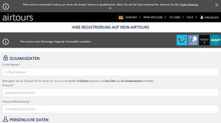 
                            2. www.mein-airtours.de :: Registrierung :: Registrierung