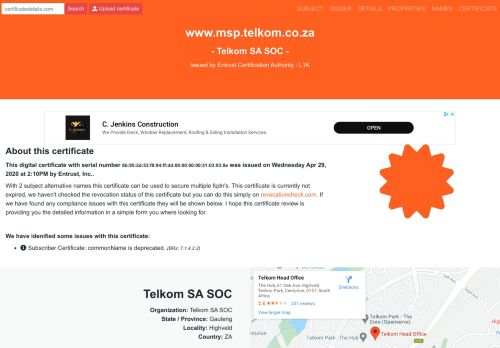 
                            8. www.msp.telkom.co.za by Telkom SA SOC with 2 alternative names ...