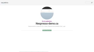 
                            5. www.Nespresso-demo.ca - Nespresso Demonstration Portal