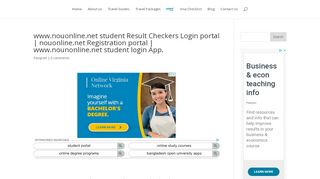 
                            8. www.nouonline.net student Result Checkers Login portal ...