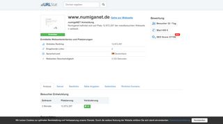 
                            12. www.numiganet.de - numigaNET Anmeldung - URLStat
