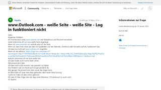 
                            1. www.Outlook.com - weiße Seite - weiße Site - Log in - Microsoft ...