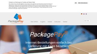 
                            10. www.packagepay.com | Mit Karte bei Lieferung bezahlen.