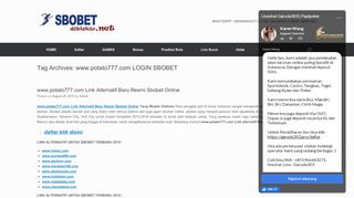 
                            2. www.potato777.com LOGIN SBOBET