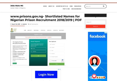 
                            2. www.prisons.gov.ng- Shortlisted Names for Nigerian Prison ...