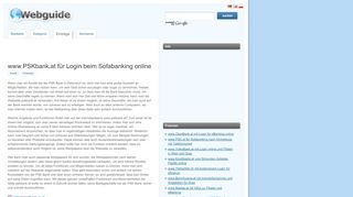 
                            10. www.PSKbank.at für Login beim Sofabanking online - webguide.org