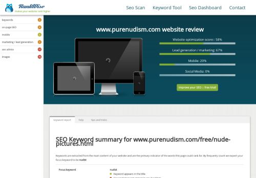 
                            8. www.purenudism.com/free/nude-pictures.html SEO review - RankWise