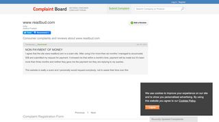 
                            12. www.readbud.com Complaints - Complaint Board