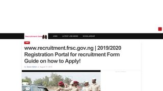 
                            6. www.recruitment.frsc.gov.ng | 2018/2019 Registration Portal for ...