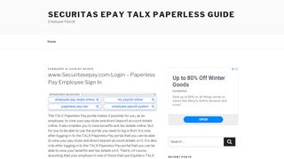 
                            3. www.Securitasepay.com Login – Paperless Pay Employee Sign In ...