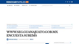 
                            9. www.seg.guanajuato.gob.mx Encuesta SUREMS | Trámites Extranjería