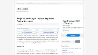 
                            10. www.skywestonline.com - Register and Login to your SkyWest Online ...
