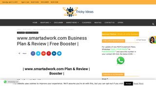 
                            1. www.smartadwork.com Business Plan & Review | Free Booster | -