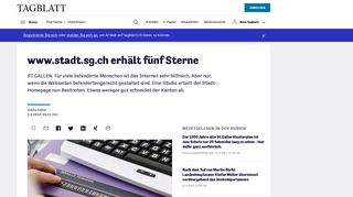 
                            10. www.stadt.sg.ch erhält fünf Sterne | St.Galler Tagblatt