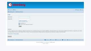 
                            3. www.steinberg.net - User Control Panel - Login