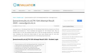 
                            9. [www.tnresults.nic.in] TN 12th Attempt Result 2019 - Student Login ...