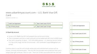 
                            7. www.usbankmyaccount.com - U.S. Bank Visa Gift Card | 16DollarHouse