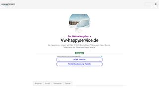 
                            2. www.Vw-happyservice.de - Volkswagen Happy Service - Urlm.de