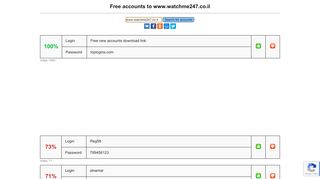 
                            1. www.watchme247.co.il - free accounts, logins and passwords