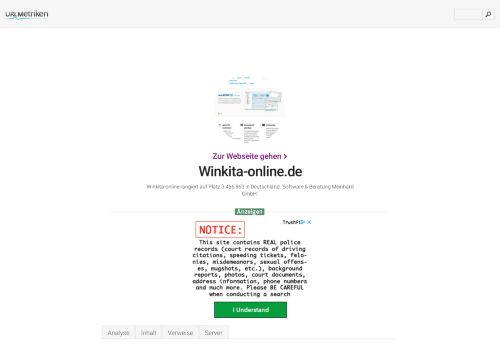 
                            8. www.Winkita-online.de - Software & Beratung Meinhard GmbH - Urlm.de