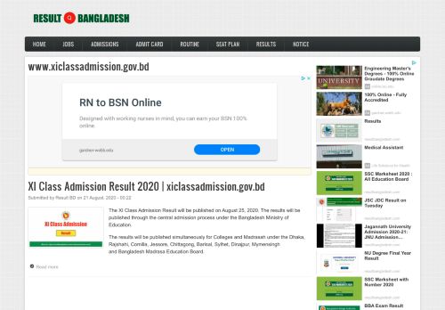 
                            13. www.xiclassadmission.gov.bd | SSC Result Bangladesh