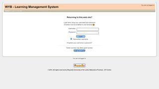 
                            5. WYB - Learning Management System: Login to the site