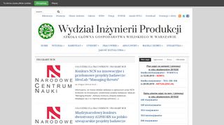 
                            13. Wydział Inżynierii Produkcji » Programy NCN