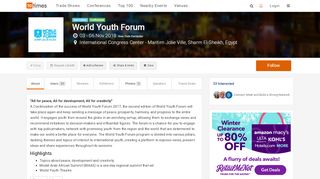 
                            12. WYF (Nov 2018), World Youth Forum, Sharm El-Sheikh ...