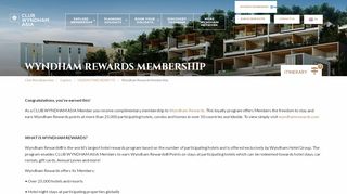 
                            13. Wyndham Rewards Membership - Club Wyndham Asia