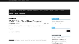 
                            6. WYSE Thin Client Bios Passwort - Computertipps