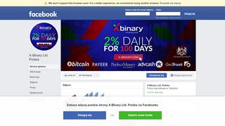 
                            3. X-BInary Ltd. Polska - Strona główna | Facebook