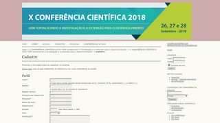 
                            11. X CONFERÊNCIA CIENTÍFICA 2018