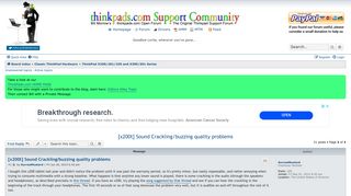 
                            11. [x200t] Sound Crackling/buzzing quality problems - Thinkpads Forum